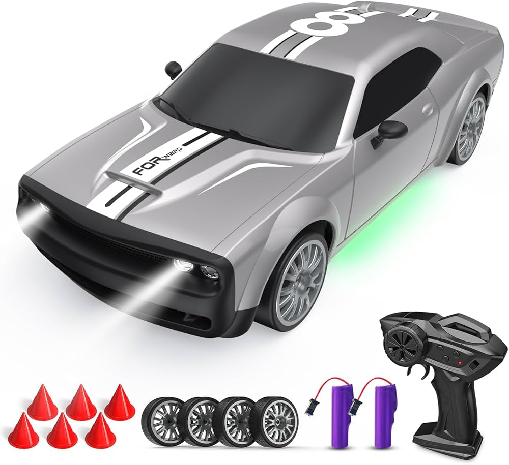 Mini RC Drift Car 1/64 Scale 4WD – High-Speed Desktop Racing Car with Remote Control (Rechargeable)